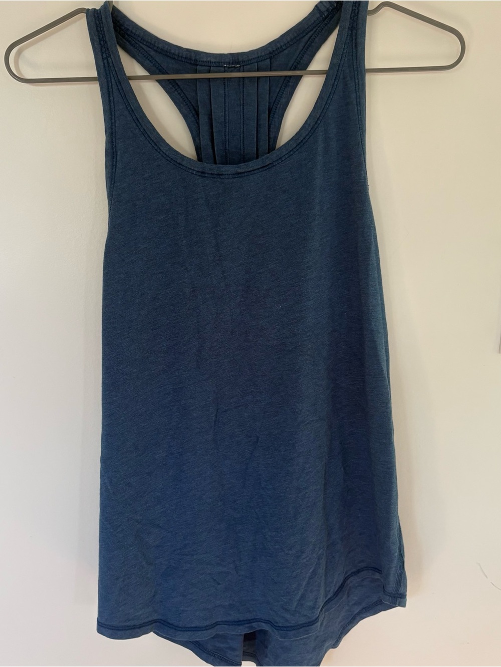Lululemon Blue Heathered Pleated Racerback Tank Top Size 6